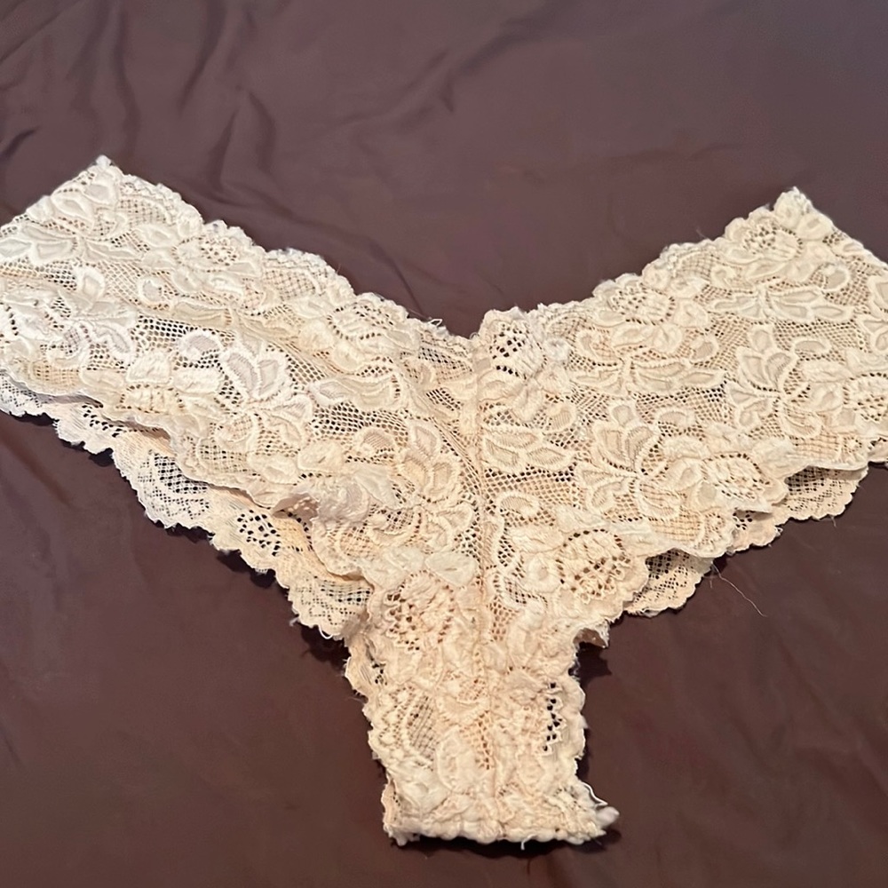 Lacy Tan booty shorts by Frederick’s of Hollywood